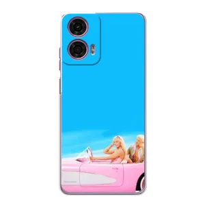 Силиконовый Чехол Барби Фильм на Motorola MOTO G24 Power (Барби и Кен)