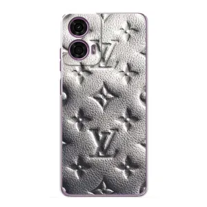 Текстурный Чехол Louis Vuitton для Моторола Мото джи 24 Павер (Бежевый ЛВ)