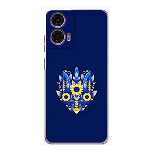 Чехол Укр Символика для Motorola MOTO G24 Power (Цветущий Герб)