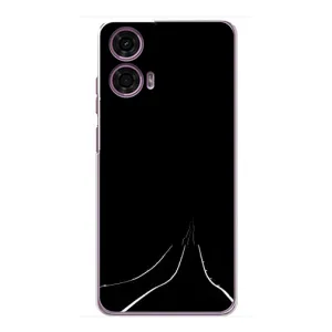 Чехол с картинками на черном фоне для Motorola MOTO G24 Power (Дорога)