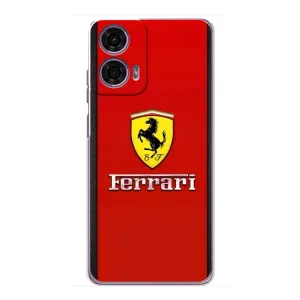 Силиконовый бампер с картинкой машины на Motorola MOTO G24 Power (Ferrari Logo)