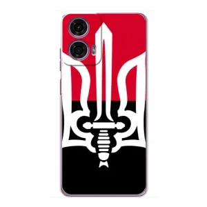 Чехлы УПА (Красно-Чёрный) на Motorola MOTO G24 Power (Герб Украины)