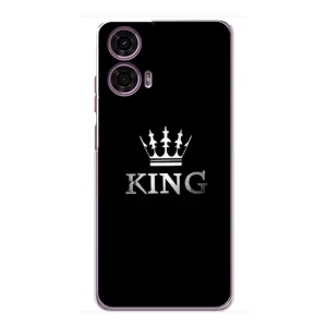 Чехол (Корона на чёрном фоне) для Моторола Мото джи 24 Павер (KING)