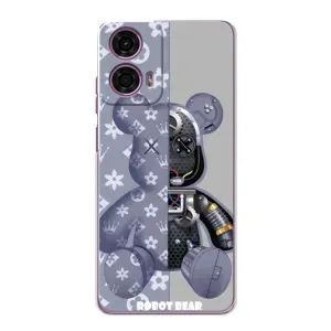 Силиконовый чехол для Motorola MOTO G24 Power (Медведь Louis Vuitton)