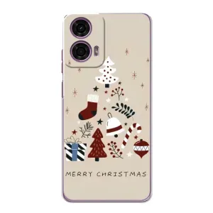 Чехол Санта Клаус для Motorola MOTO G24 Power (Merry Christmas)