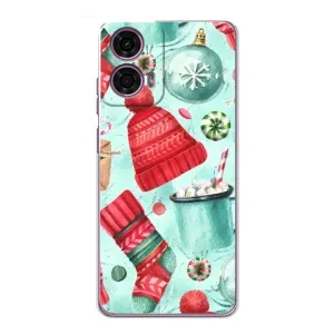 Чехол Санта Клаус для Motorola MOTO G24 Power (Одежда)