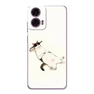 Чехол на тематику: Коты для Motorola MOTO G24 Power (Отдых)