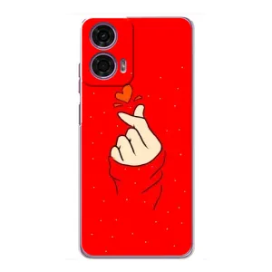 Чехлы (Знак сердечка) на Motorola MOTO G24 Power (Сердце на красном)