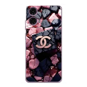 Чехол (Dior, Prada, YSL, Chanel) для Motorola MOTO G24 Power (Шанель)