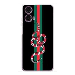 Чехлы Бренд GUCCI для Motorola MOTO G24 Power (Змей Гуччи)