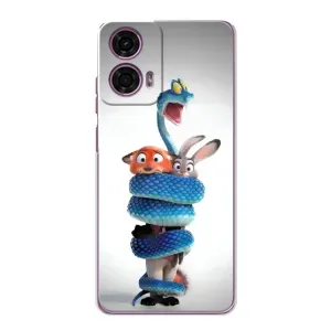 Силиконовый чехол с принтом Зоотрополіс для Motorola MOTO G24 Power (Змея Зоо)