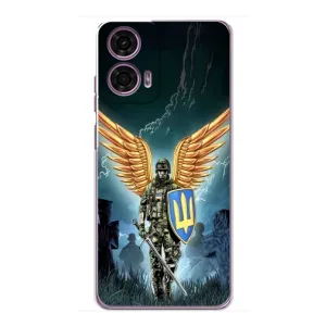 Патриотический Чехол для Motorola MOTO G24 Power (ЗСУ з крильями)