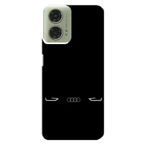 Силиконовый бампер с картинкой машины на Motorola MOTO G24 (Силует Audi)