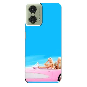 Силиконовый Чехол Барби Фильм на Motorola MOTO G24 (Барби и Кен)