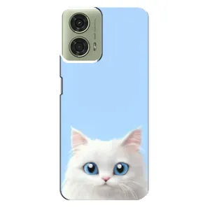 Чехол на тематику: Коты для Motorola MOTO G24 (Белый кот)