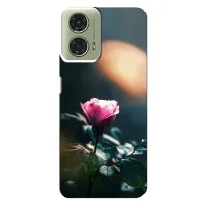Чехлы с принтом Розочки для Motorola MOTO G24 (Цветок ночной)