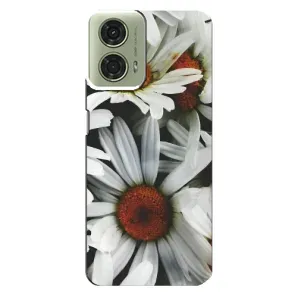 Чехол с ромашками на Motorola MOTO G24 (Цветы Ромашки)