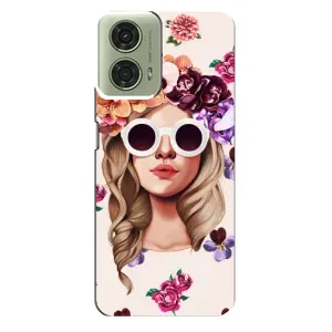 Чехол с картинкой Модные Девчонки Motorola MOTO G24 (Девушка в очках)