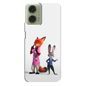 Силиконовый чехол с принтом Зоотрополіс для Motorola MOTO G24 (Джуди и Ник)