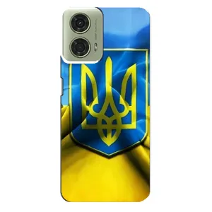 Чохол з картинкою (Патріотичний ГЕРБ) на Motorola MOTO G24 (Герб і Прапор України)