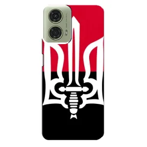 Чехлы УПА (Красно-Чёрный) на Motorola MOTO G24 (Герб Украины)