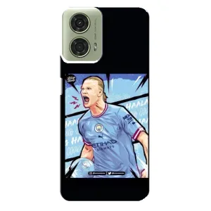 Чохли з принтом на Motorola MOTO G24 Футболіст (гол Ерлінг Холанд)