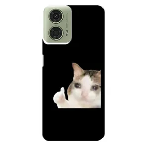 Бампер с принтом Мемы для Motorola MOTO G24 (Кот в слезах)