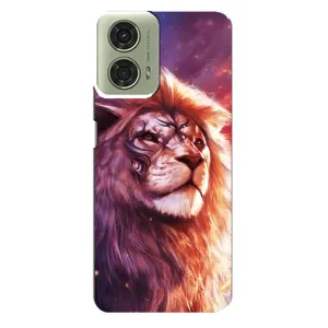 Чехол с картинкой на Motorola MOTO G24 (Красочный ЛЕВ)