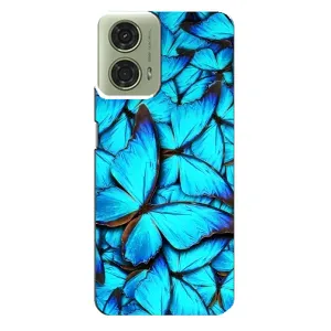 Силиконовый бампер с картинкой животных для Motorola MOTO G24 (Крылья бабочек)