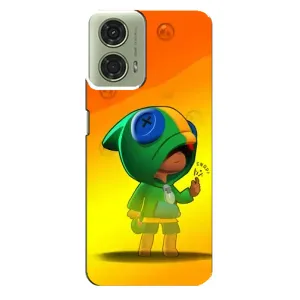 Чехол Бравл Старс для Motorola MOTO G24 (LEON в кофте)