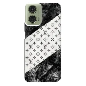 Чехол Стиль Louis Vuitton на Motorola MOTO G24 (LV на белом)