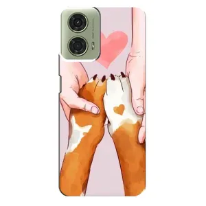 Чехол (ТПУ) Милые собачки для Motorola MOTO G24 (Любовь к собакам)