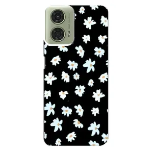 Чехол с ромашками на Motorola MOTO G24 (Маленькие ромашки)