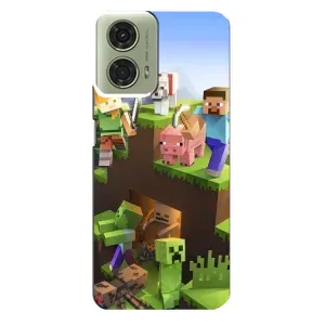 Чехлы для Motorola MOTO G24 (Персонажи Майн Крафт) (Майн-крафт)