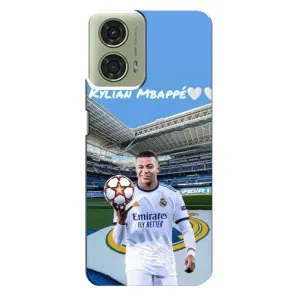 Чехол (TPU) с Футболистом на Motorola MOTO G24 (Mbappe Real)