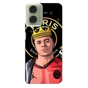 Чехол (TPU) с Футболистом на Motorola MOTO G24 (Mbappe King)