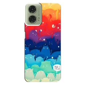 Силиконовый чехол с котиком для Motorola MOTO G24 (Mew)