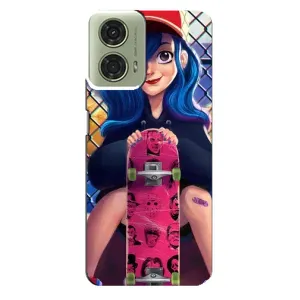 Чехол с картинкой Модные Девчонки Motorola MOTO G24 (Модная девушка)