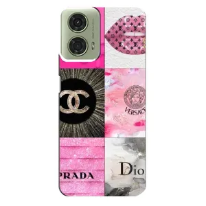 Чехол (Dior, Prada, YSL, Chanel) для Motorola MOTO G24 (Модница)