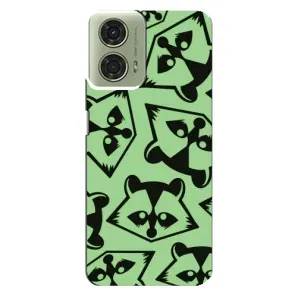 Силиконовый Чехол с Енотами на Motorola MOTO G24 (Мордочки Енота)