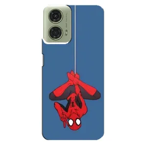Чехол Супергерой Человека Паука на Motorola MOTO G24 (На паутине)