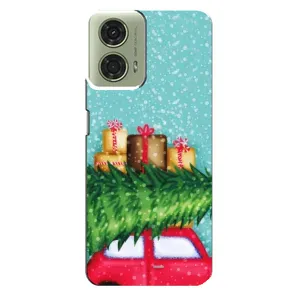 Чехол Новогодняя Елка на Motorola MOTO G24 (Новогодние подарки)