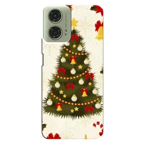Чехол Новогодняя Елка на Motorola MOTO G24 (Новогодний принт)