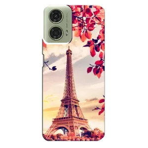 Чехол с Эйфелевой башней на Motorola MOTO G24 (Paris photo)