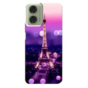Чехол с Эйфелевой башней на Motorola MOTO G24 (Париж башня)