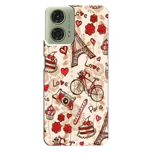 Чехол с Эйфелевой башней на Motorola MOTO G24 (Париж мечта)