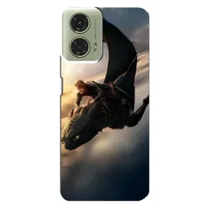 Чехол дракон Беззубик для Motorola MOTO G24 (Полет Беззубика)