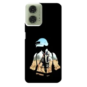 Силиконовый чехол с картинкой "Герой Pubg" на Motorola MOTO G24 (Пубг мен)