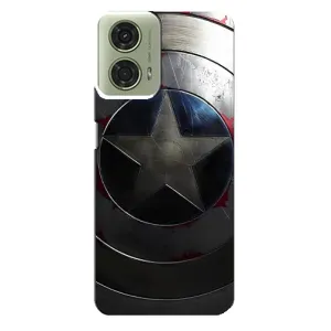 Чехол с Щитом Капитана Америки на Motorola MOTO G24 (Ретро Щит Капитана)
