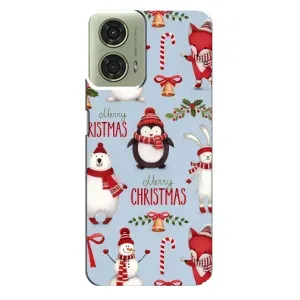 Чехол Санта Клаус для Motorola MOTO G24 (Рождественский)